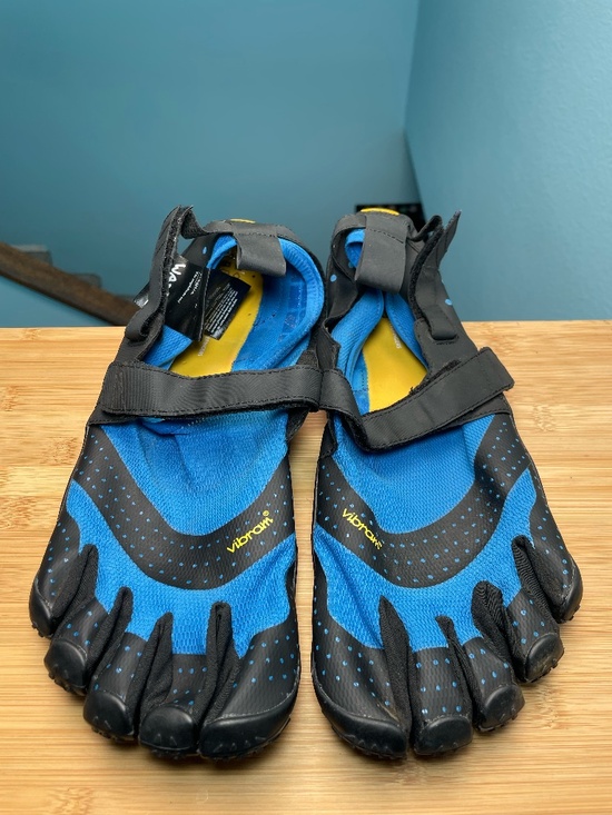 Vibram FiveFingers V-Aqua Blue Black Water Shoes 19M7301 49 13-14 EUC!